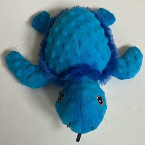 Snug Arooz Blue Plush Turtle Squeaks/Crinkle Dog Toys